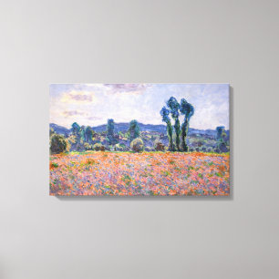 Lienzo Claude Monet - Poppy Field 1890 (Giverny)