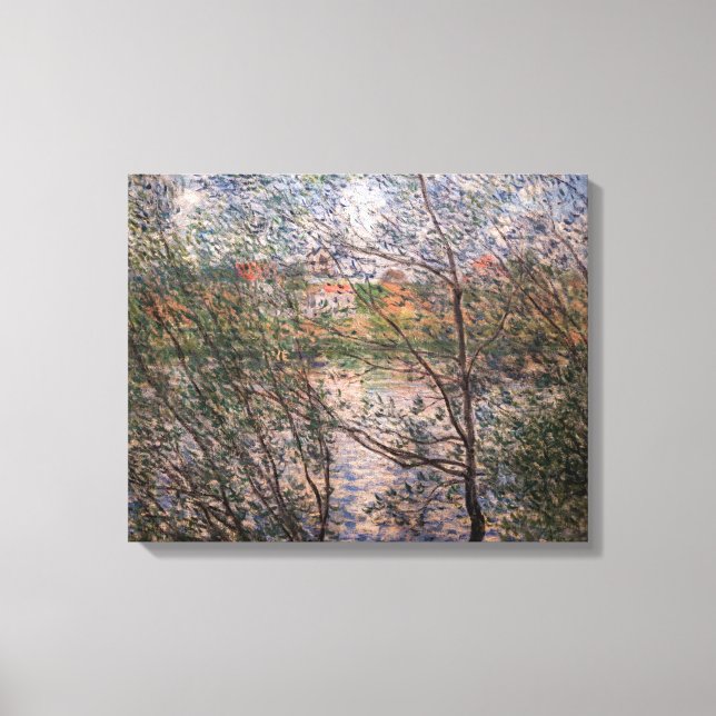 Lienzo Claude Monet - Primavera a través de las ramas (Anverso)
