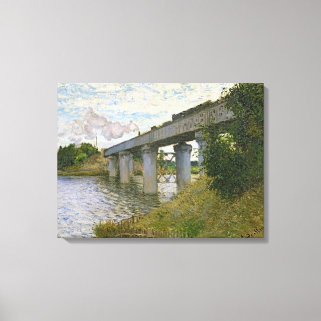 Lienzo Claude Monet | Puente ferroviario de Argenteuil (Anverso)