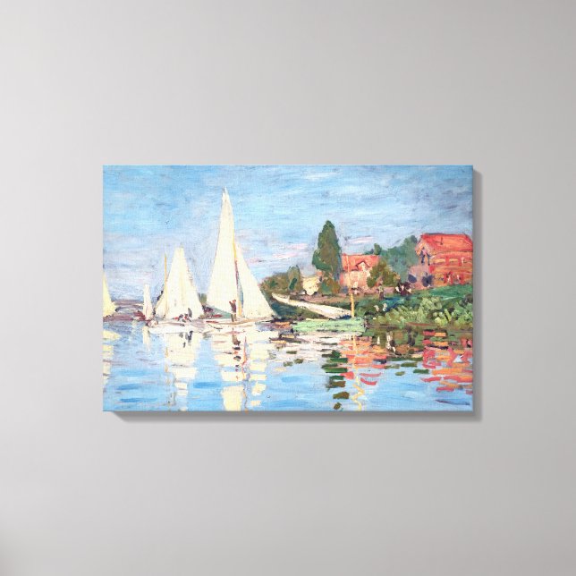 Lienzo Claude Monet - Regatas en Argenteuil (Anverso)