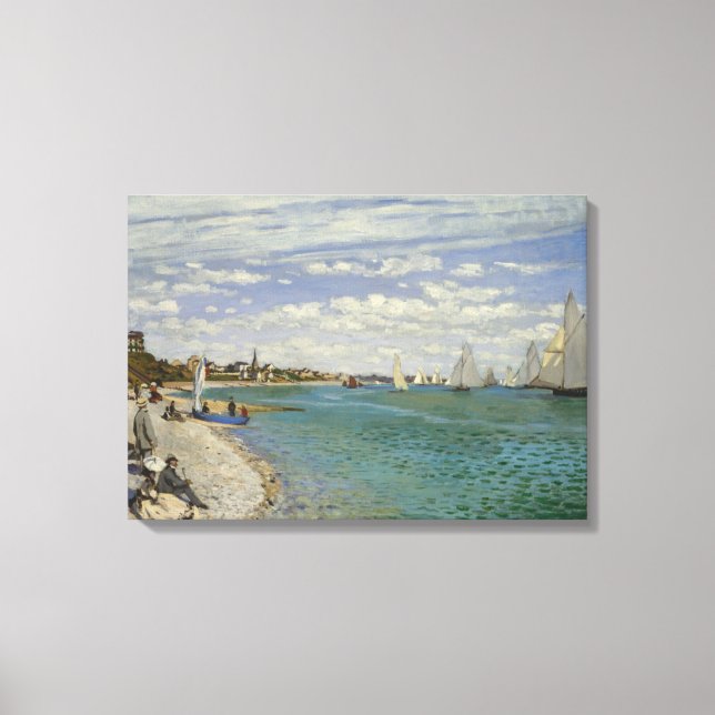 Lienzo Claude Monet | Regatta en Sainte-Adresse (Anverso)
