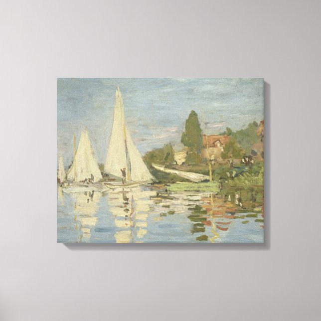 Lienzo Claude Monet - Regattas en Argenteuil (Anverso)