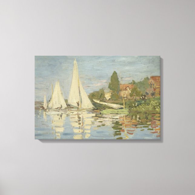 Lienzo Claude Monet - Regattas en Argenteuil (Anverso)
