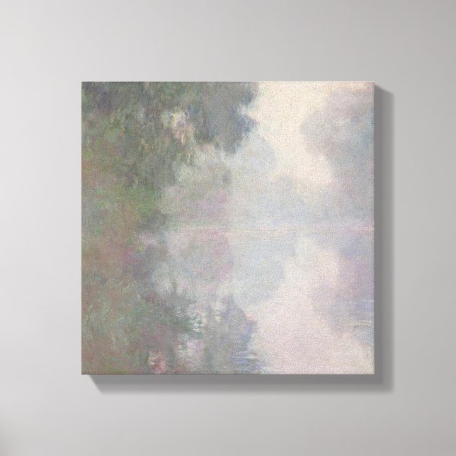 Lienzo Claude Monet | Sena en Giverny, nieves matutinos (Anverso)