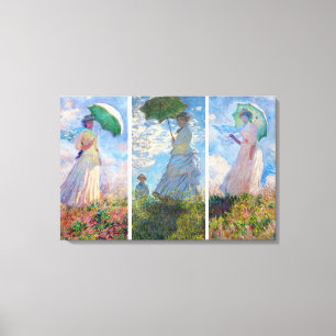 Lienzo Claude Monet - serie Mujer con un Parasol
