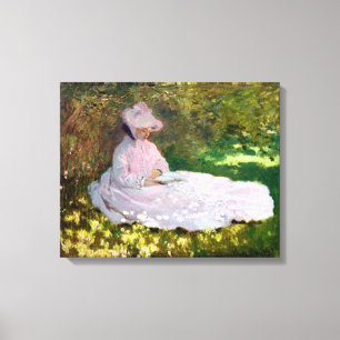 Lienzo Claude Monet Springtime Impresionism Wrap