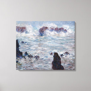 Lienzo Claude Monet - Tormenta frente a la costa de Belle