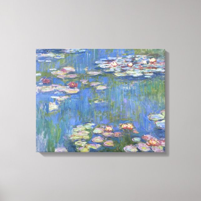 Lienzo Claude Monet Waterlilies - Digitalmente mejorado (Anverso)