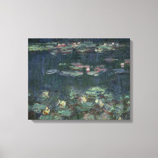 Lienzo Claude Monet | Waterlilies: Reflexiones verdes (Anverso)