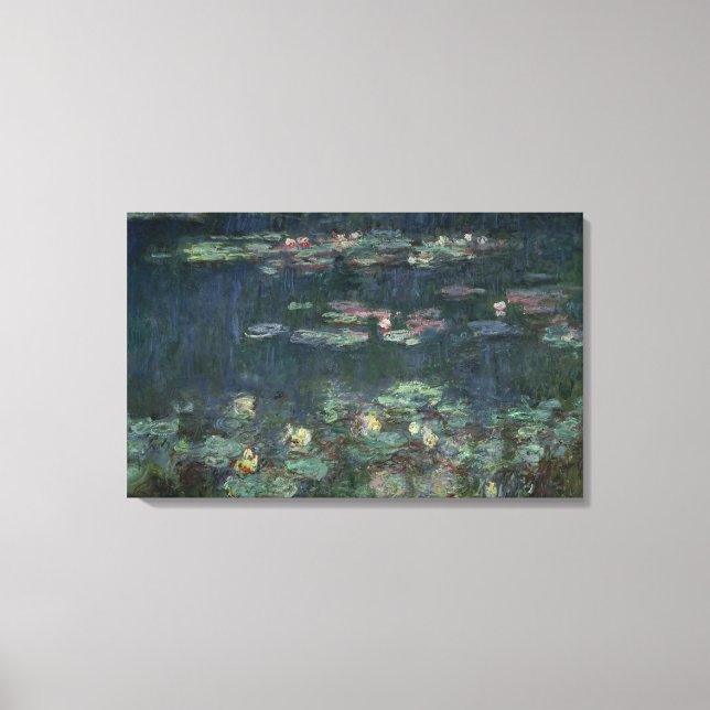 Lienzo Claude Monet | Waterlilies: Reflexiones verdes (Anverso)