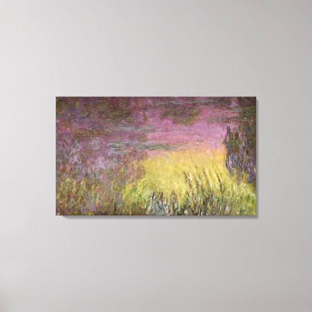 Lienzo Claude Monet | Waterlilies Sunset, 1915-26 (Anverso)