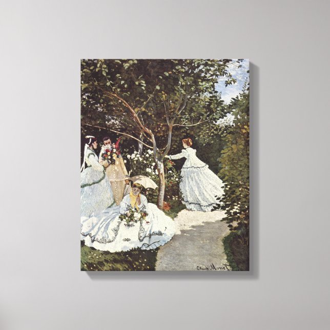 Lienzo Claude Monet – Women in the Garden 1866 (Anverso)