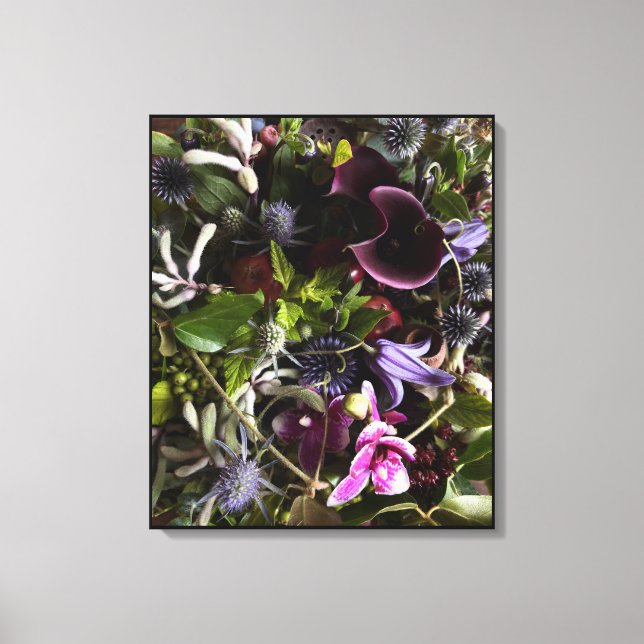 Lienzo Clematis & Blue Floral Botanical Canvas Art  (Anverso)