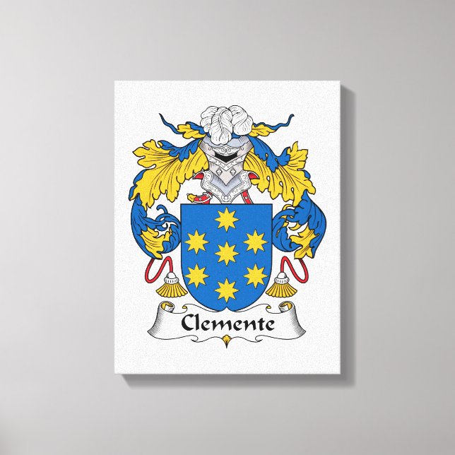 Lienzo Clemente Family Crest (Anverso)