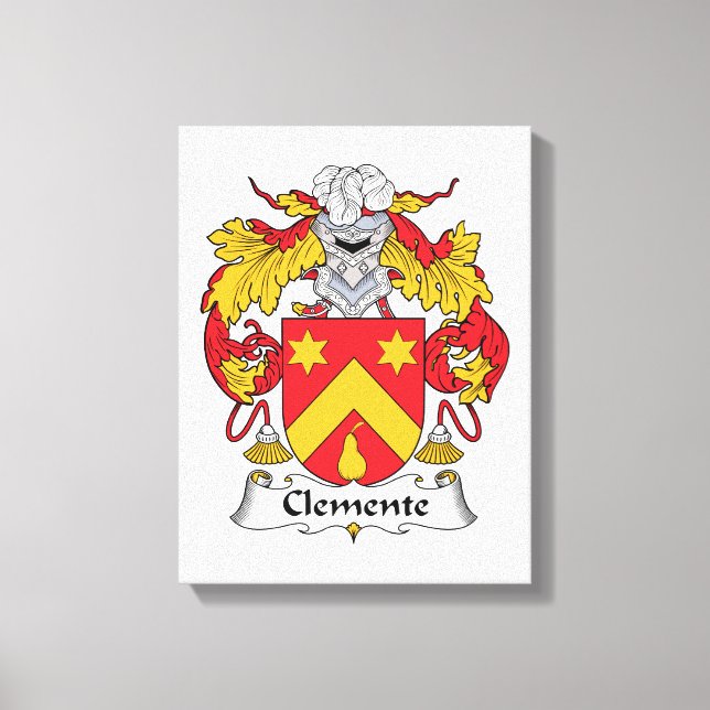 Lienzo Clemente Family Crest (Anverso)