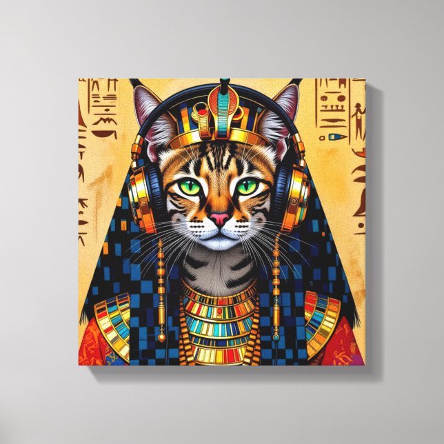 LIENZO CLEOPATRA QUEEN OF THE NILE-SERVAL CAT 2 (Anverso)
