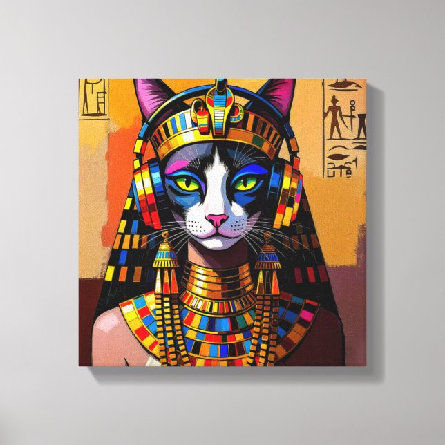 LIENZO CLEOPATRA REINA DEL NILO-ESFINGE GATO (Anverso)