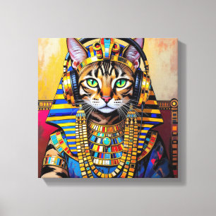 LIENZO CLEOPATRA REINA DEL NILO-GATO BENGALÍ 2