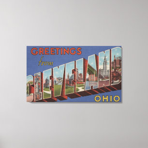 Lienzo Cleveland, Ohio - escenas grandes 3 de la letra