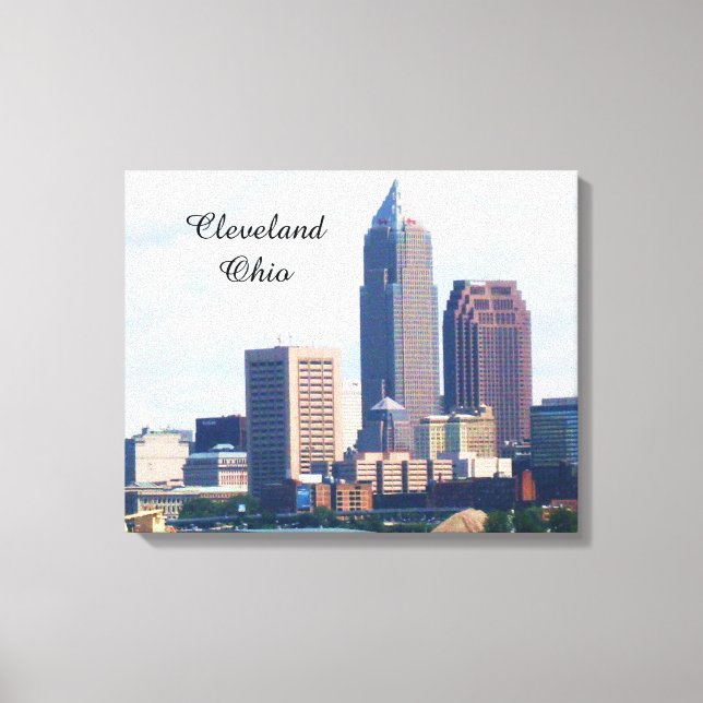 Lienzo CLEVELAND OHIO SKYLINE canvas (Anverso)