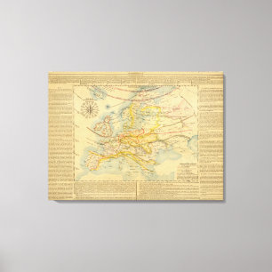 Lienzo Clima del mapa de Europa