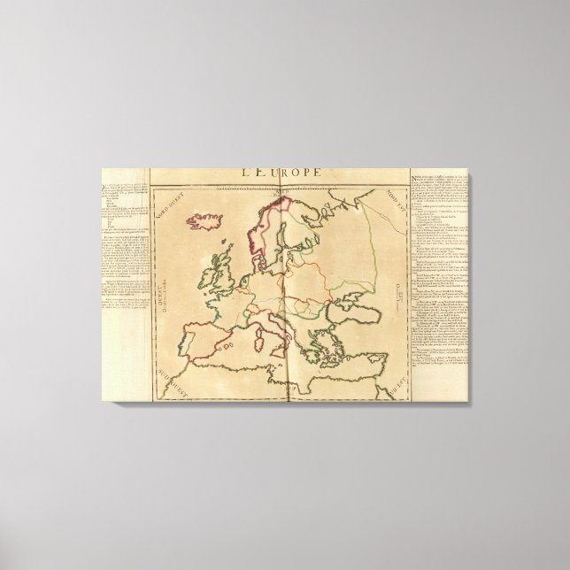 Lienzo Clima europeo (Anverso)