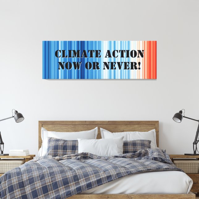 Lienzo Climate Emergency Panoramic Canvas - Extra Wide (Insitu(Dormitorio))