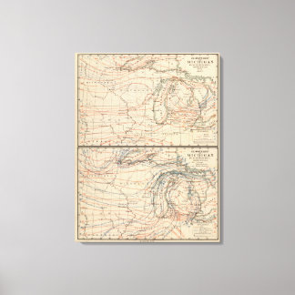 Lienzo Climatología de Michigan Atlas Mao