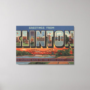Lienzo Clinton, IowaLarge Letter Scenes Clinton, IA