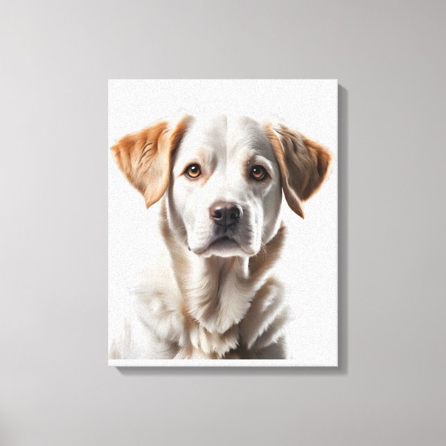 Lienzo Close-Up Portrait of a Sweet-Faced Dog (Anverso)