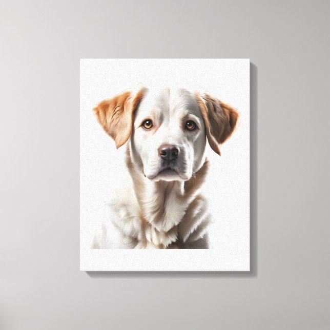 Lienzo Close-Up Portrait of a Sweet-Faced Dog (Anverso)