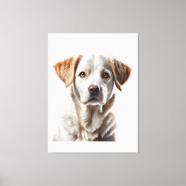 Lienzo Close-Up Portrait of a Sweet-Faced Dog (Anverso)