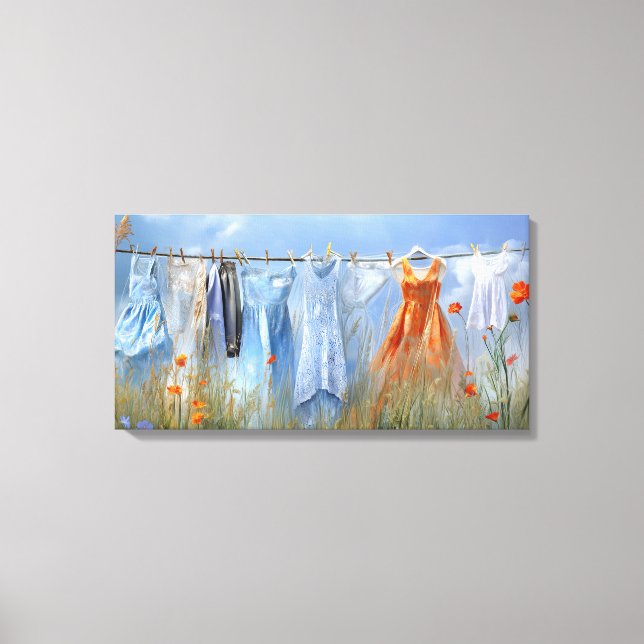 Lienzo Clothesline In Bloom (Anverso)