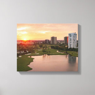Lienzo Club de campo en la puesta del sol, Aventura, la