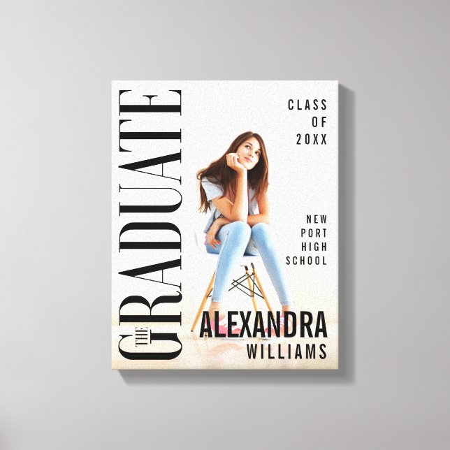 Lienzo Cobertura de revista de moda inspirada en graduaci (Anverso)