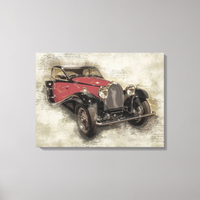 Lienzo Coche antiguo (Anverso)