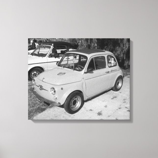 LIENZO COCHE CLÁSICO FIAT 500 VINTAGE CLÁSICO (Anverso)