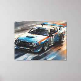 Lienzo Coche de Carreras azul deportivo