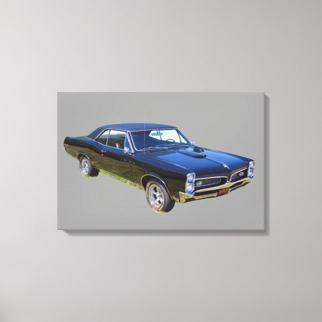 Lienzo Coche Músculo Pontiac GTO de 1967 (Anverso)