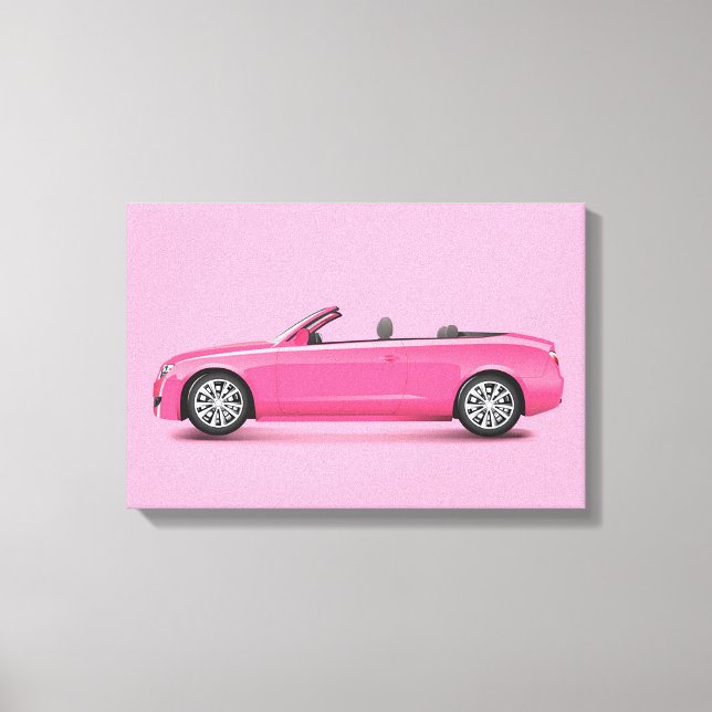 Lienzo Coche Rosa Caliente (Anverso)