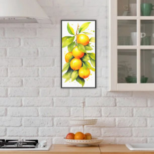 Lienzo Cocina de arte, restaurante y comida de Naranjas e