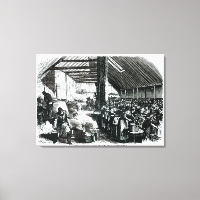 Lienzo Cocina de la sopa de Spitalfields, 1867 (Anverso)