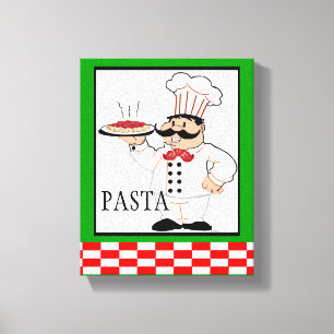 Lienzo Cocinero-Pastas italianas