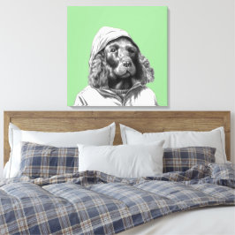 Lienzo Cocker Spaniel in Rain Coat (Moegi)