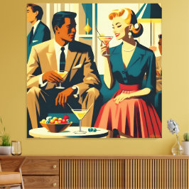 Lienzo Cocktail Party Couples Shared Attraction