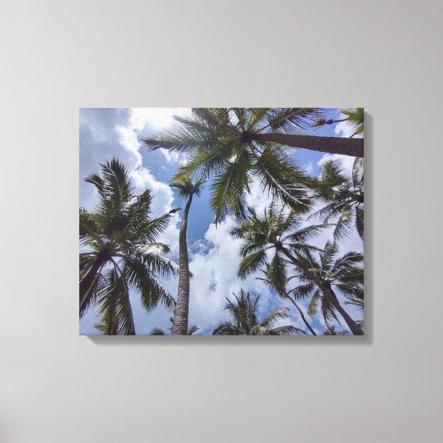 Lienzo COCO PALMS #2 EN CANVAS 20 "x 16" (Anverso)