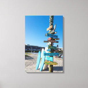 Lienzo Cocoa Beach Tiki Totem