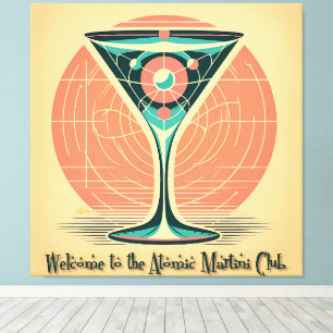 Lienzo Cóctel del Club Quantum Entanglement Atomic Martin