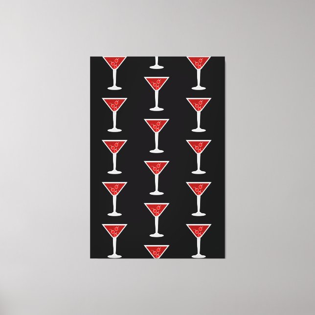 Lienzo Cóctel Manhattan Bartender Amantes del Alcohol Lic (Anverso)