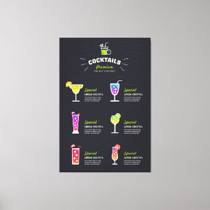 Lienzo Cóctel negro moderno